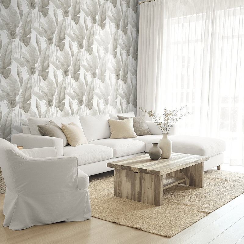 Papier peint mylar blanc lustré Seabrook Designs, Blanc brillant