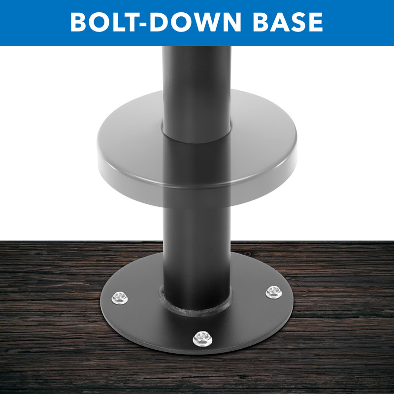 Black Adjustable POS Monitor Mount with Cable Management