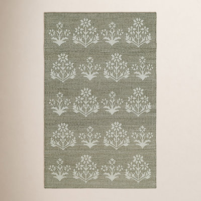 Heidi Botanical Flatweave Jute Rug
