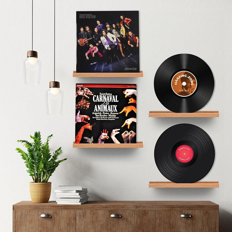 Ensemble de 6 tablettes murales en bois