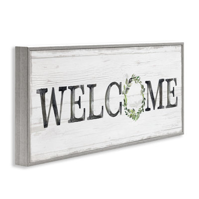 Welcome with Floral Wreath, estampe numérique par Kristen Brockmon