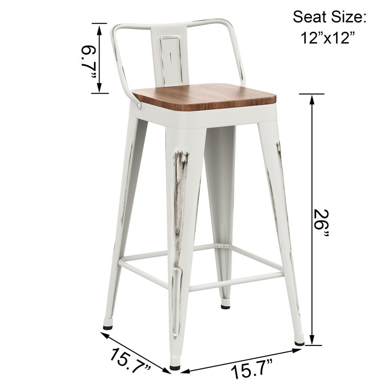 Counter/Bar Stool, Counter Stool (26” Seat Height), White