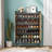 29.6 Inches  Rustic Brown Wooden Shoe Cabinet With Doors-1242251675