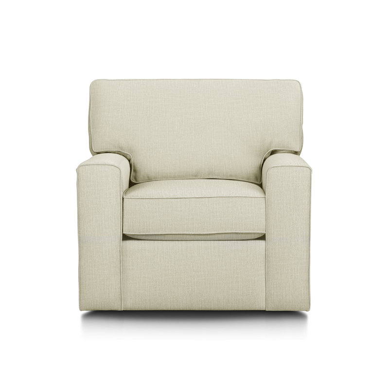 Leigh 36.5" Upholstered Chair, Conversation Pearl Basketweave
