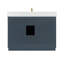 Ensemble de meuble-lavabo simple l 48 po avec plateau en pierre et miroir Gazsi-247107405