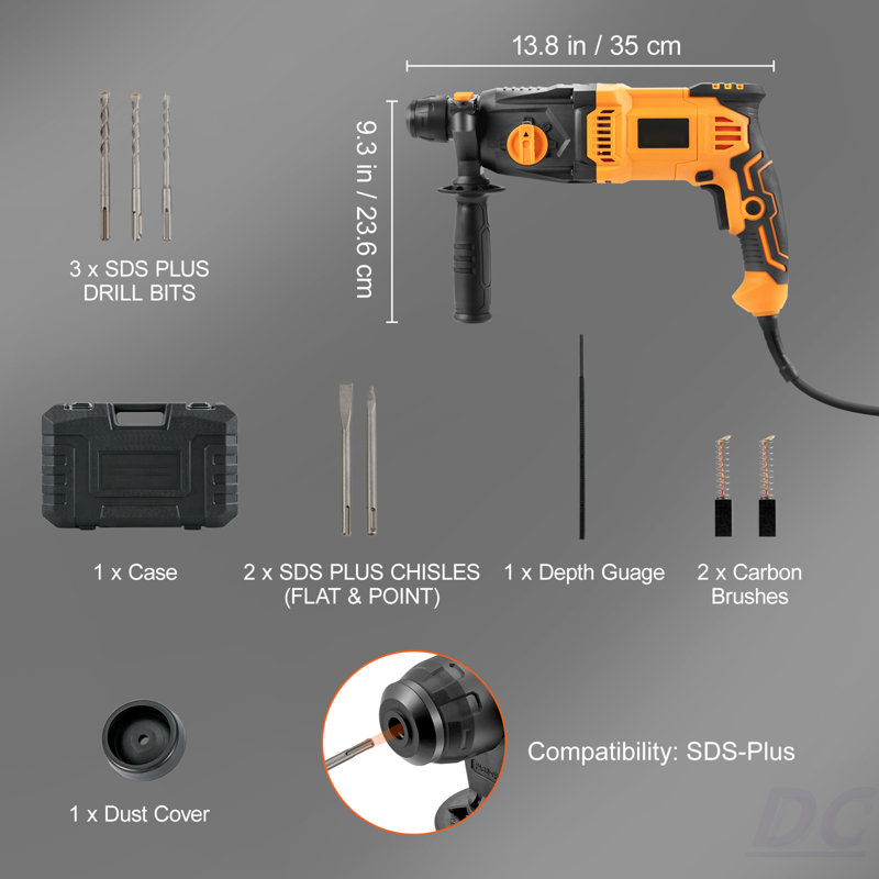 Marteaux perforateurs rotatifs 1 po 4 modes SDS-Plus