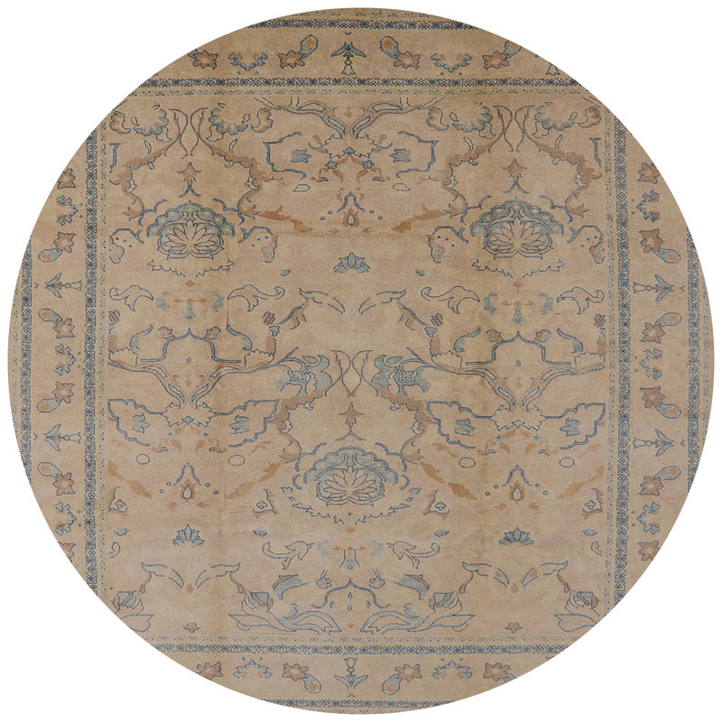 Tapis oriental beige, Rond 3 pi