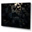 Dimensions du cube 3D en brique noire - Décoration murale géométrique abstraite-842777975-842777973
