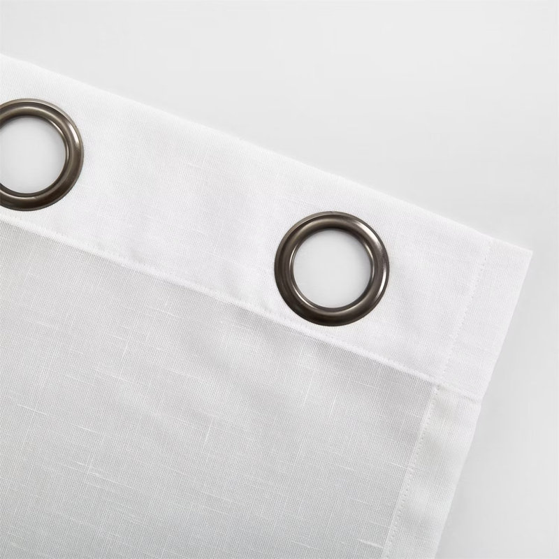 Drage Sheer Curtain Pair, White, 52" W x 96"L