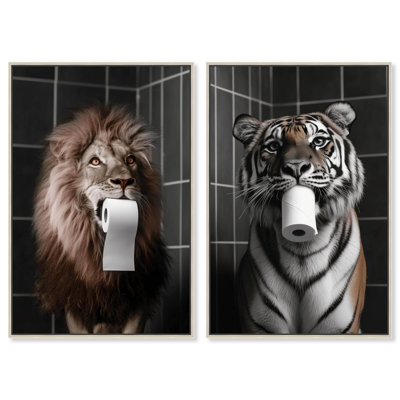 Ensemble de rouleau de papier hygiénique «Mute Animal» par Art Remedy