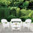 4pc White Wicker Conversation Set-23609059-23609068