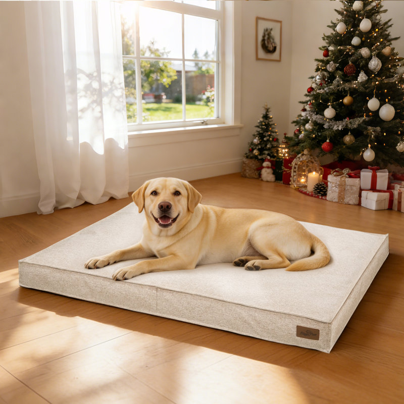 Pet Bed Firm Support Crate Mattress, Extra Large (12cm H x 118cm W x 89cm D), Beige