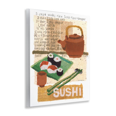 Art traditionnel sur plaque, recette de sushi traditionnel par Nancy Overton