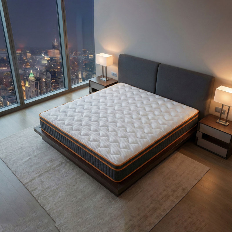 Très grand matelas, matelas double de 12 pouces avec mousse à mémoire de forme et ressorts ensachés pour soulager le stress, un sommeil confortable et un soutien de la zone, avec douceur modérée et résistance