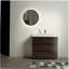 Coiffeuse en noyer avec lavabo, grande coiffeuse indépendante avec rangement, lavabo intégré moderne sans drainage et robinet, pré-assemblé-535313892-535313893-535313913