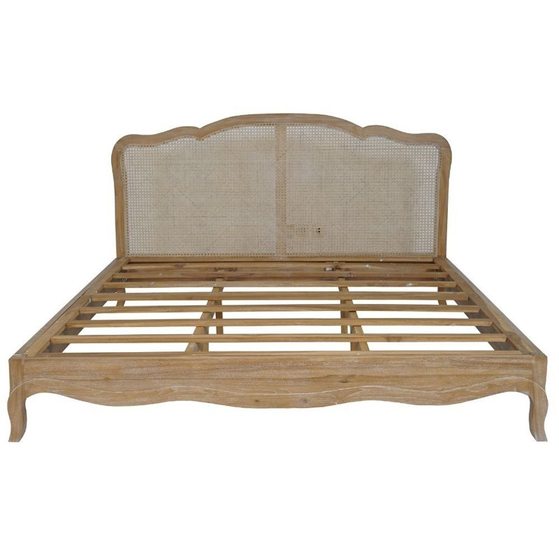 Domingue Solid Wood Bed, Double (4'6)
