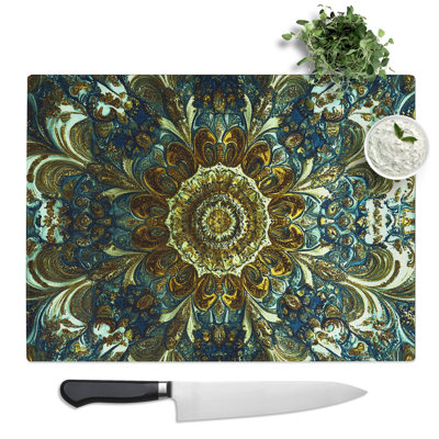 Tapestry Pattern  Glass Chopping Board