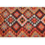 Tapis turc orange Vintage Herki pour chambre à coucher, salle à manger et espaces de vie