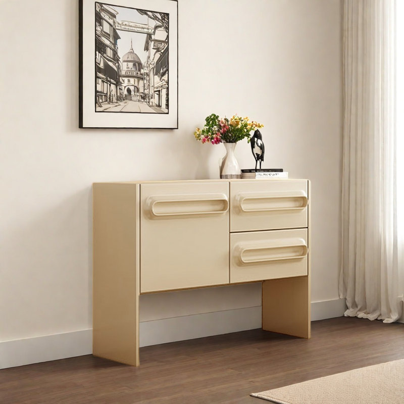 Buffet de style simple, Blanc, crème