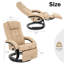 Fauteuil inclinable pivotant en similicuir Meleri
