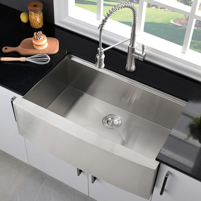 Évier de cuisine de ferme avec accessoires L 33 po x l 22 po