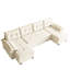 Canapé-lit en forme de U de 109,5 po avec lit escamotable, canapé-lit convertible 2 en 1 avec accoudoirs amovibles et ports USB, canapé modulaire surdimensionné avec méridienne pour le salon / appartement-129893666