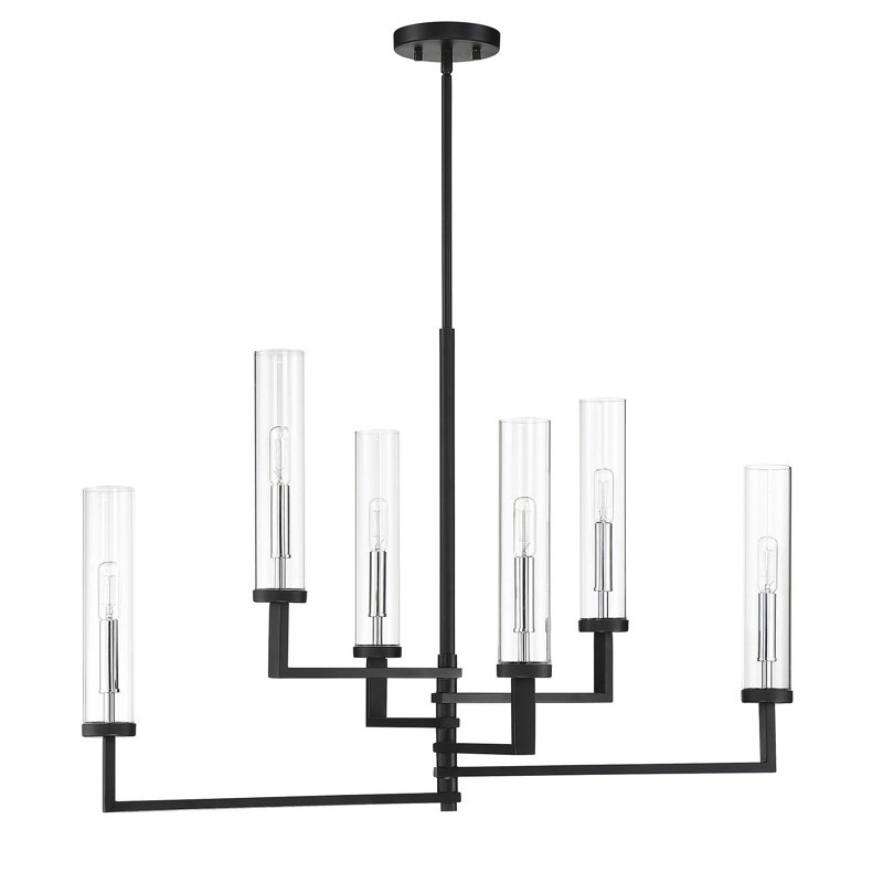 Lustre à 6 lumières de style bougie Cuyama