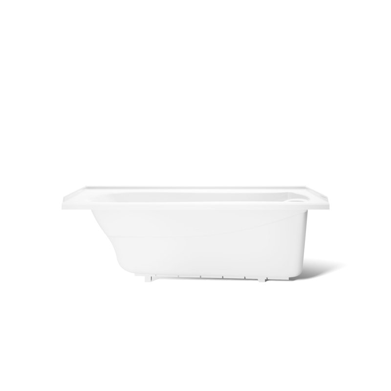 Mariposa 60" x 36" Drop in Soaking Bathtub, Blanc, Droite