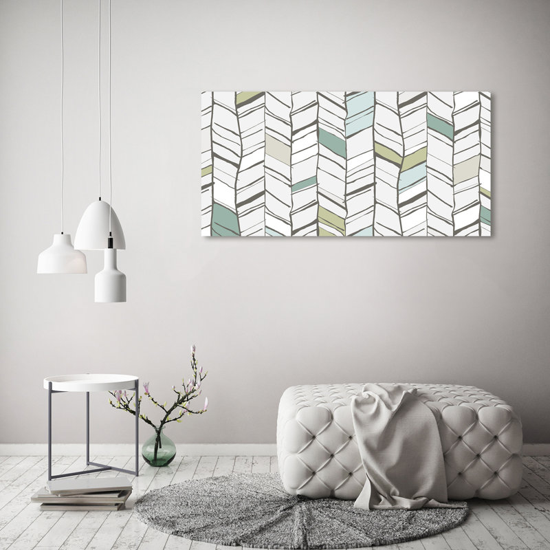 Herringbone Pattern - No Frame Print on Canvas
