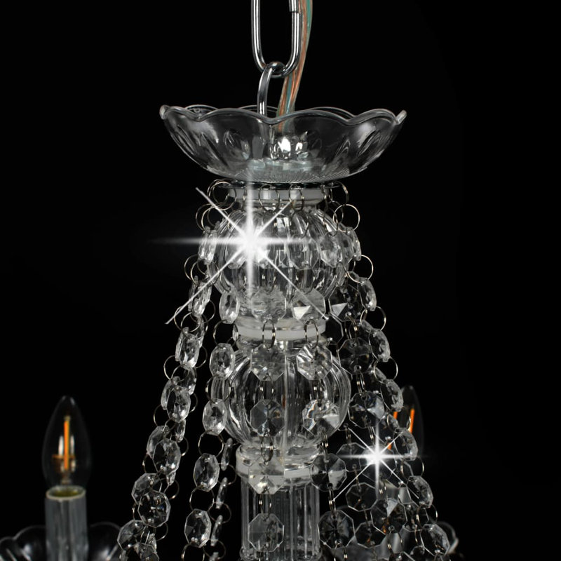 Shah 12 - Light Candle Style Chandelier, Silver