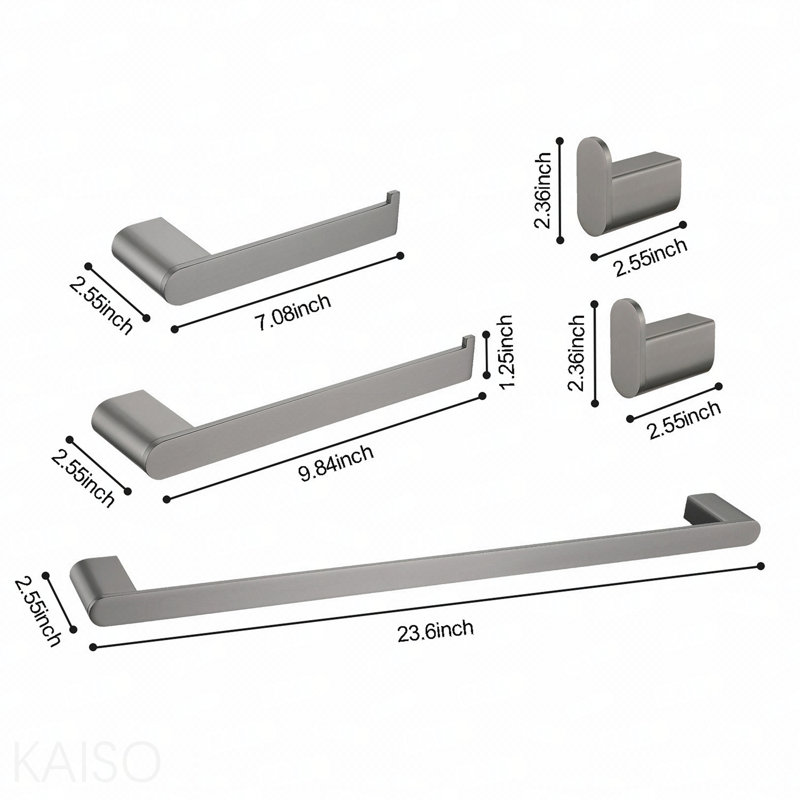 5- Piece Bathroom Hardware Set, Gunmetal