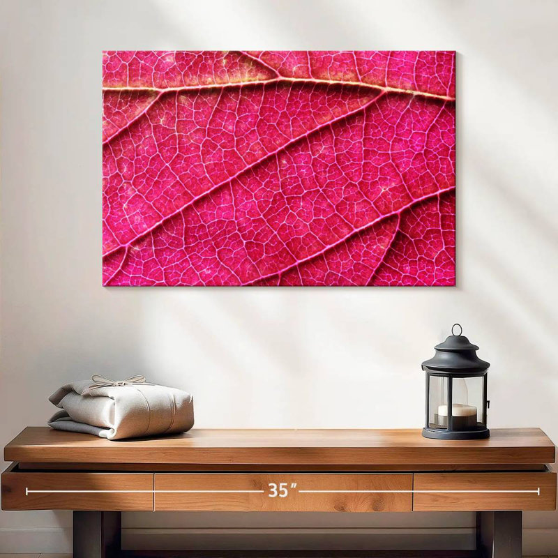 Pink Leaf Vein, 16" H x 24" W