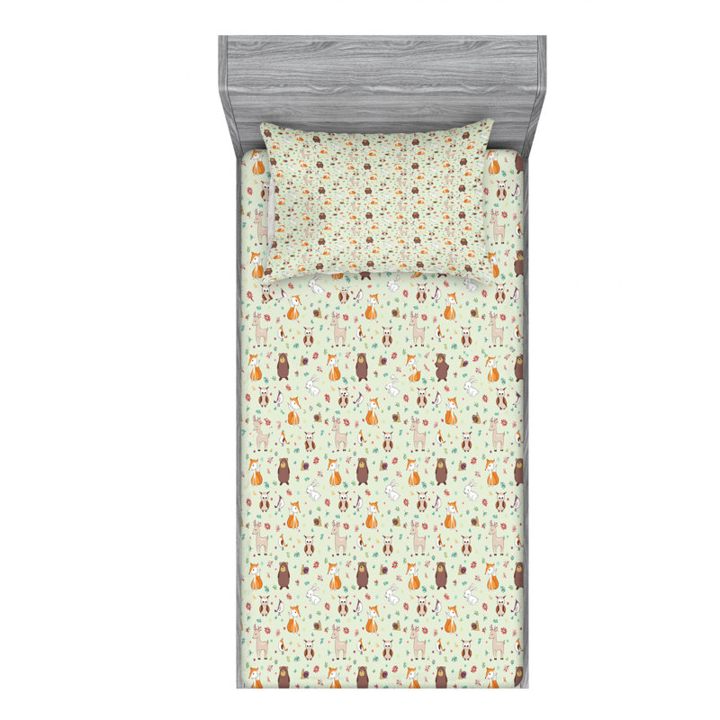 Microfiber Sheet Set, Twin Sheet Set with Fitted Sheet