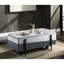 Table basse contemporaine grise et blanche avec système de rangement efficace