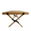 Table de patio pliable en bois de hêtre naturel pour les repas à l'extérieur et à l'intérieur, le camping, le pique-nique, la fête, les voyages, le barbecue, solide pour les rassemblements dans la cour arrière, Rv, espace de vie à la maison