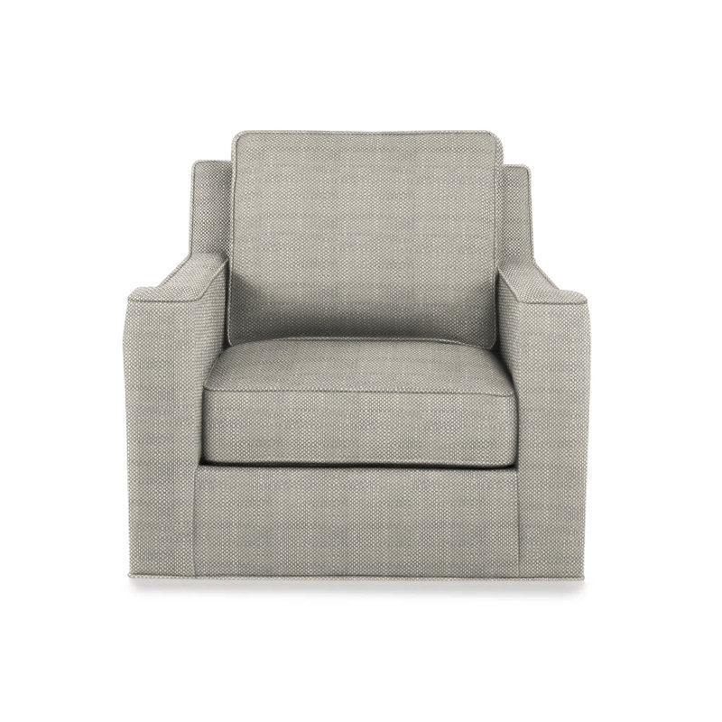 Colton Outdoor Swivel Lounge Chair, Gray Polyester 71617L82