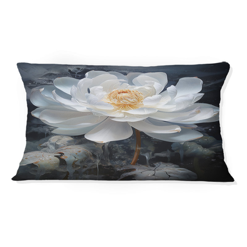 Coussin White Flower Delicate Intricacy I
