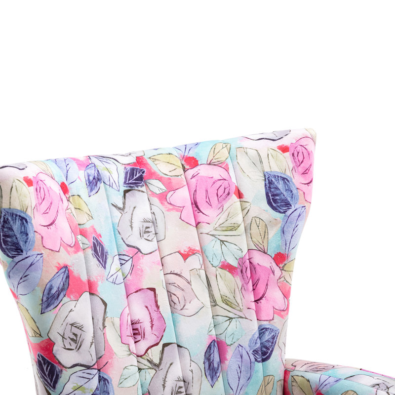 Fauteuil d'appoint rembourré en velours