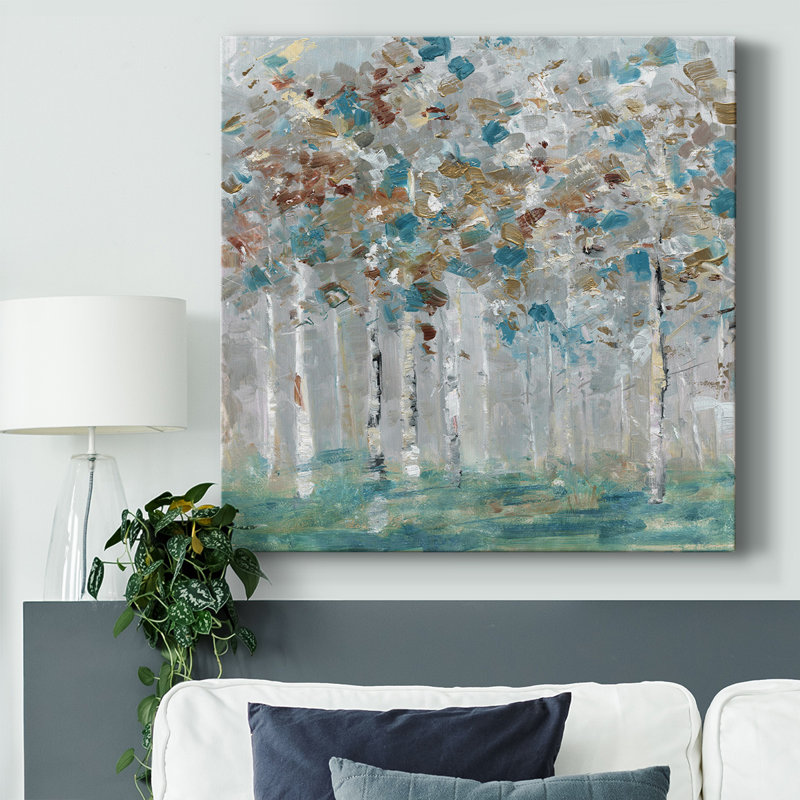 " Teal Forest I ", 24" H x 24" W x 1.5" D