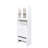 White Fold-out Desk With Storage Shelf And Drawer - Ideal For Home Office Decoration Convertible Cabinet Functional Use