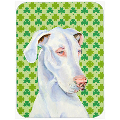 Shamrock Lucky Irish Wood Glass Cutting Board