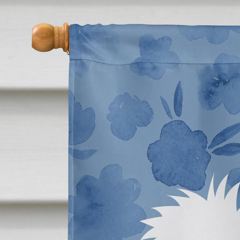 Caniche en polyester à 2 côtés 40 x 28 po standard welcome drapeau maison, Shih Tzu 3