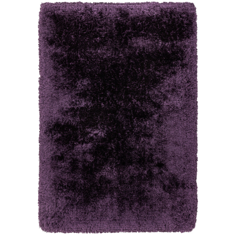 Plush Deep Pile Shaggy Purple Rug, Rectangle 200 x 300cm