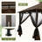 Double Roof Soft Top Metal Patio Gazebo With Netting-111128224-111128225