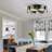 20-Inch Indoor Black Green Flush Mount Ceiling Fan With Light And Remote