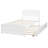 White Twin Platform Bed With Trundle - Solid Pine Wood For A Lasting Bedroom In Breathable Frame Fresh Mattress-526601267