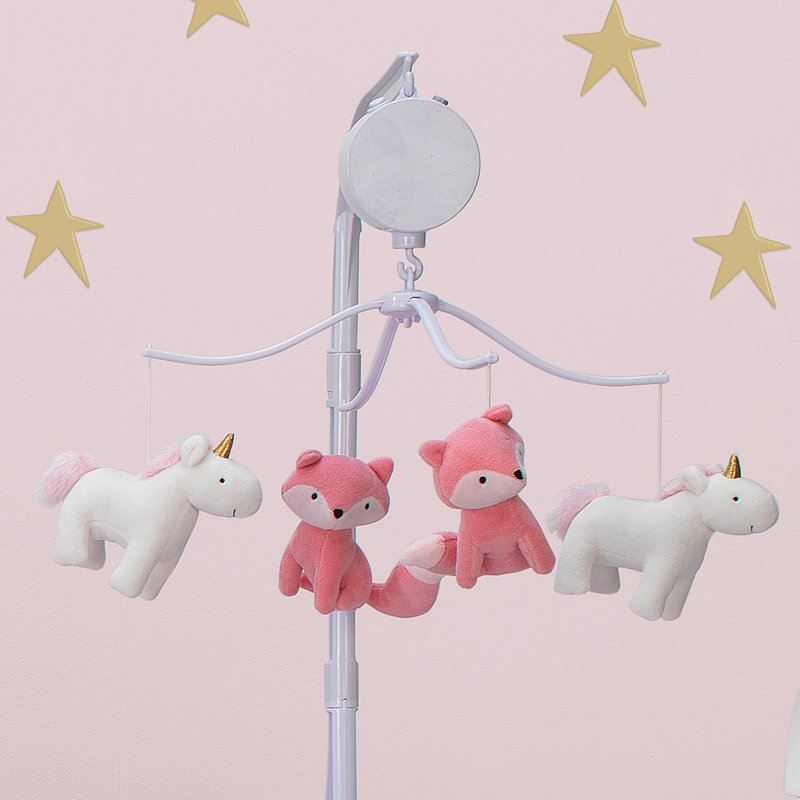 Mobile pour lit de bébé Rainbow Unicorn and Fox