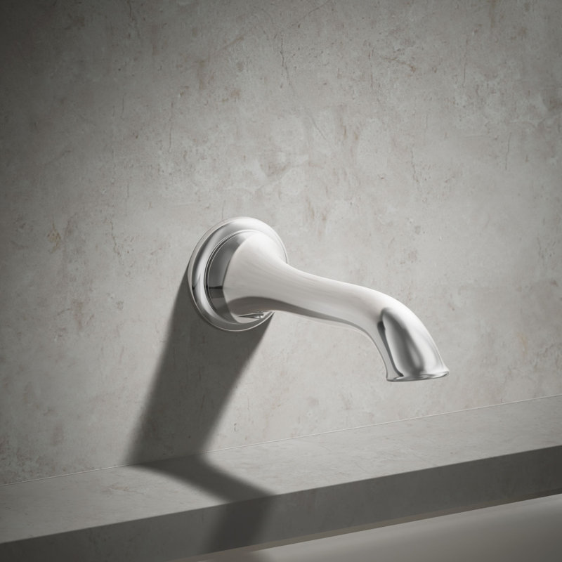 Artifacts® Wall-Mount Bath Spout with Flare Design, Polished Chrome