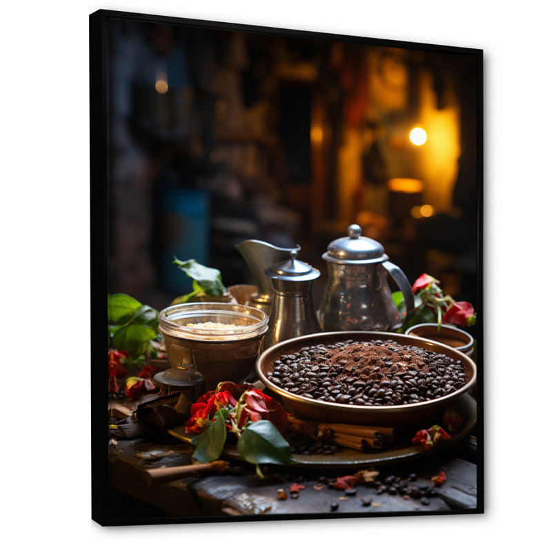 «Cohron Cuban Coffee culture I», reproduction sur toile, H 40 po x l 30 po x P 1,5 po, Cadre flottant noir