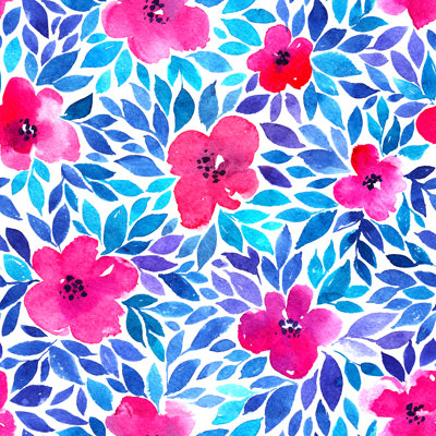 Salamonia Summer Flowers And Leaves by Utro_na_more - Wrapped Canvas Painting
